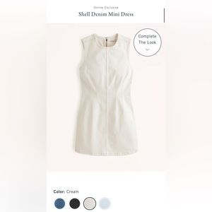 A&F Denim Shell midi cream dress in Small, NWT